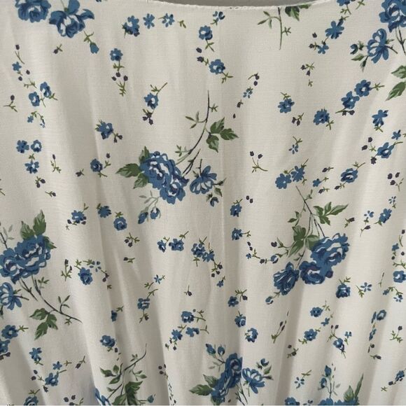 Faithfull the Brand White and Blue Floral Mini Dress - Picture 11 of 13